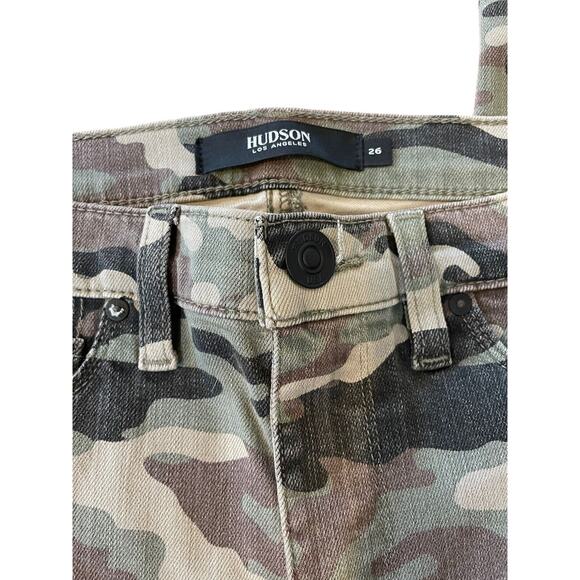 Hudson Women's Size 26 Jeans Barbara Super Skinny Camo Pants - Picture 4 of 8